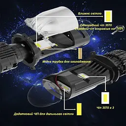 Світлодіодна лампа Decker GL-01 PRO 6K H4 H/L Decker (НФ-00003157) - мініатюра 3