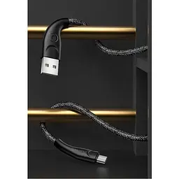 Кабель Usams U41 Braided USB-A to Micro-USB 2A 3m Black [138960] - мініатюра 2