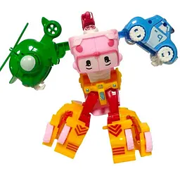 Ігровий набір XG 245 Star Toys Трансформер робот Робокар Полі 3 машинки вертоліт висота робота – 16 см в коробці (6984994210055) - мініатюра 2