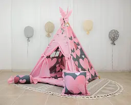 Вігвам для дівчинки з сердечками рожевий Love me БОН БОН