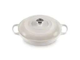Каструля Le Creuset Signature Cast Iron Shallow Casserole 30 см Meringue 21180307164430 - мініатюра 5
