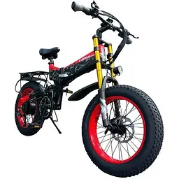 Електровелосипед Volto Lankeleisi X3000 Plus фетбайк 1000W 18Ah алюмінієвий червоний - мініатюра 2
