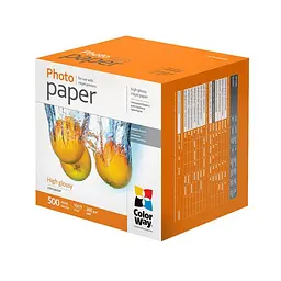 Фотопапір ColorWay глянсовий 260г/м2 10х15см 500 арк. (PG2605004R)