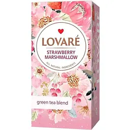 Чай зелений Lovare Strawberry marshmallow 24 шт