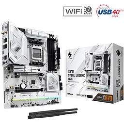 Материнська плата ASRock X870 STEEL LEGEND WIFI (AM5/X870, 4xDDR5, 2xPCIex16, HDMI/USB4, 4xSATA, 3xM.2, 2.5GLan, ATX) - мініатюра 5