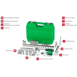 Набір інструментів Intertool ET-6108SP 108 шт. [85169] - мініатюра 12
