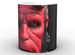 Кружка GeekLand Хеллбой Hellboy на чорному тлі HL.02.005 - мініатюра 2