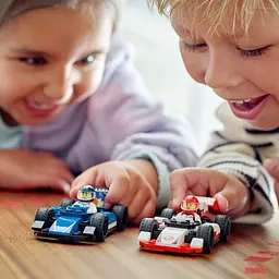 Конструктор LEGO City Автомобілі для перегонів F1 команд Williams Racing та Haas F1, 92 деталі (60464) - мініатюра 4