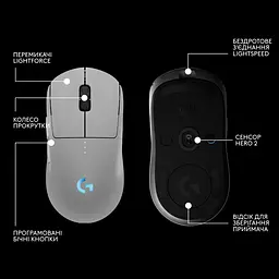 Комп'ютерна миша Logitech G PRO 2 Wireless LIGHTSPEED - WHITE L910-007302 teh0022061 - мініатюра 7
