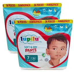 Підгузки-трусики Lupilu Soft & Dry 7 (15+ кг) 72 шт