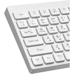 Клавіатура OfficePro бездротова біла (SK985W) - мініатюра 6