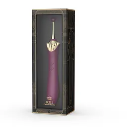 Мультифункціональний вібратор Zalo - Bess 2 Velvet Purple, 4 насадки, підігрів - мініатюра 11