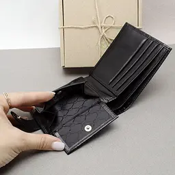 Гаманець чоловічий шкіряний на тонкий Handycover 7710 чорний - мініатюра 4