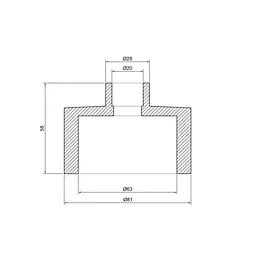 Муфта PPR Thermo Alliance 63х20 перехідна DSB111 - мініатюра 1