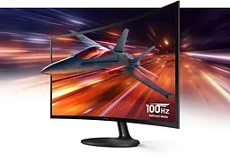 Монитор Samsung 24" Essential S3 LS24D360 (LS24D360GAIXUA) VA Черный Curved 100Hz - миниатюра 8