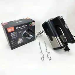 Ручний міксер кухонний R-6630 5 швидкостей 2 чорний насадки - мініатюра 5