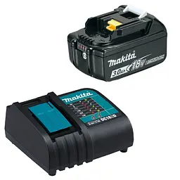 Акумулятор BL1830B (18 В, 3 А⋅год) та зарядний пристрій для продукції Makita LXT (BL1830BEO1)
