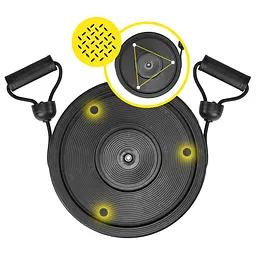 Диск здоров'я для талії Cornix Twisting Waist Disc з еспандерами White/Grey XR-0450 - мініатюра 6