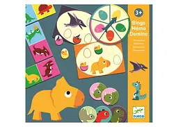 Настільна гра Djeco Динозаври 3 в 1: Бінго + Мемо + Доміно (Dinosaurs: Bingo + Memo + Domino) (DJ08132) - мініатюра 2
