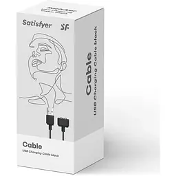 Зарядка (запасний кабель) для іграшок Satisfyer USB charging cable Black - мініатюра 5