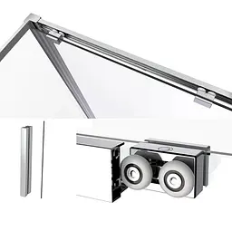 Душова кабіна Dusel DSL194 Chrome 1000x1000x1900, Хром, Універсальна, прозорий, хром, 100x100 - мініатюра 3