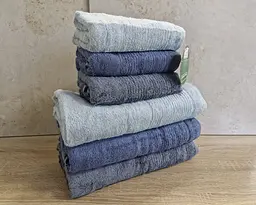 Набір турецьких махрових рушників Cestepe 50х90 3 штуки + 70х140 3 штуки Bamboo Sarev №2 - мініатюра 2