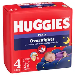 Підгузки-трусики Huggies Overnight 4 (9-14 кг) 26 шт. - мініатюра 2