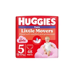Підгузки Huggies Little Movers/Pants 5 (12-17 кг) для дівчаток 48 шт (5029053547626)