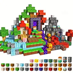 Магнітний конструктор Minecraft 500 шт по грі Майнкрафт Фортеця Mk001022.5 - мініатюра 8