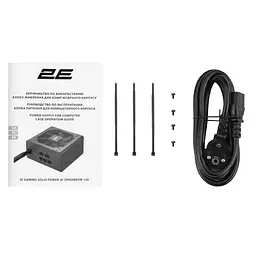 Блок живлення 2E Gaming Solid Power (650W), >85%, 80+ Bronze, 120мм, 1xMB 24pin(20+4), 2xCPU 8pin(4+4), 3xMolex, 6xSATA, 4xPCIe 8pin(6+2), Semi Modular - мініатюра 9