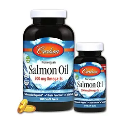 Жирные кислоты Carlson Норвежский Лососевый Жир, 500 мг, Norwegian Salmon Oil, 180 (CAR-01504)