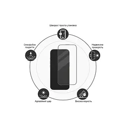 Скло захисне Drobak Apple iPhone 16e Black Frame A+ (383876) - мініатюра 4