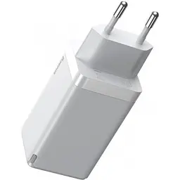 Блок живлення 65 W Baseus GAN2 зарядний адаптер 3 порти - мініатюра 4