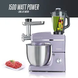 Кухонний комбайн-тестоміс 3 до 1 Heinrich's HKM 8083 Lila 10 л - мініатюра 8