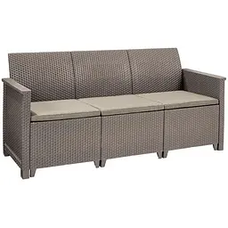 Комплект садових меблів Keter Emma 3 seater set стіл-скриня бежевий - мініатюра 5