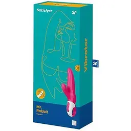 Вібратор-кролик Satisfyer Vibes Mr. Rabbit литий силікон 12 режимів для подвійної стимуляції - мініатюра 4