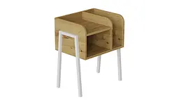 Тумба модульна Ferrum-decor Амелі 540x450x320 метал Білий ДСП Дуб Артізан 16 мм (FRD-103016)