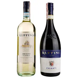 Набір вина Ruffino: вино Ruffino Chianti червоне сухе 0.75 л + вино Ruffino Orvieto біле сухе 0.75 л - мініатюра 4