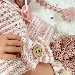 Лялька Nines d'Onil Reborn у рожевому одязі дівчинка 37 см (245) - мініатюра 7