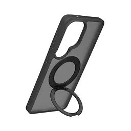 Противоударный чехол-панель для Samsung Galaxy S26 Ultra 5G, Unit Stand2, черный, силикон + поликарбонат, защита всего корпуса, с подставкой, поддержка магнитных держателей и беспроводной зарядки (MagSafe), ArmorStandart (ARM88868) - мініатюра 5
