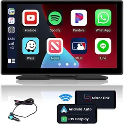 Автомобільне портативне радіо Carplay Android Hikity 9" HD