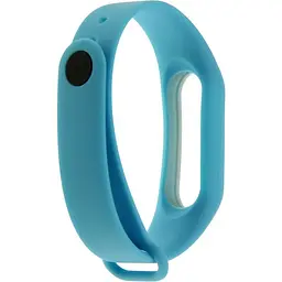 Ремінець Uwatch Double Color Replacement Silicone Band For Xiaomi Mi Band 2 Blue/White Line - мініатюра 2