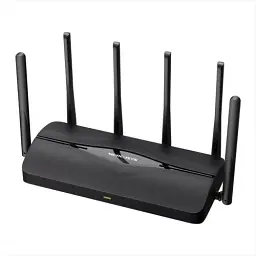 Роутер Mercusys MR37BE, чорний, WiFi 7 (5GHz до 5760 MB/s/2.4GHz до 688 MB/s), 1x2.5GLan/2xGLan, 1x2.5GWan, MLO, 6 зовнішніх