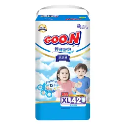 Трусики-підгузки GOO.N Slim & Comfortable для дітей 12-17 кг (розмір XL, унісекс, 42 шт)