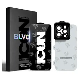 Скло захисне Armorstandart Supreme Set Black Icon Apple iPhone 15 Pro Max (ARM74188)