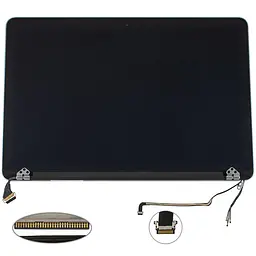 Крышка + Матрица в сборе для ноутбука Apple A1502 2015 (12pin) Космически серый 100% (AASP)