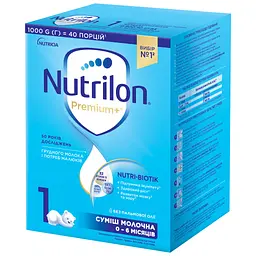 Детская смесь Nutrilon 1 Premium+ молочная 1 кг (5900852047206)
