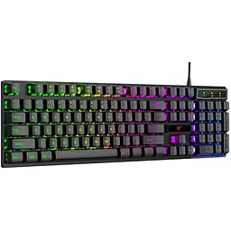 Клавіатура ігрова дротова Havit HV-KB101L RGB мембранна чорна (HV-KB101L) - мініатюра 3
