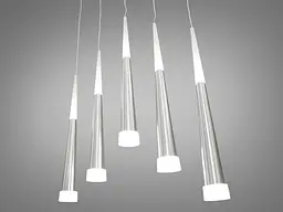 Люстра стельова LED Diasha 3002/5SV, 18W, матовий хром, сучасний стиль для коридору, вітальні, спальні, кухні - мініатюра 3