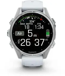Смарт-годинник Garmin Fenix 8 43mm AMOLED Silver with Whitestone Silicone Band (010-02903-00) - мініатюра 3